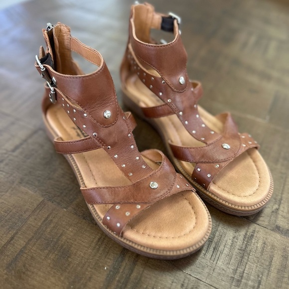 PIKOLINOS Moraira Sandal Gladiator Studded Back Zip Leather women’s 37. - Picture 4 of 13